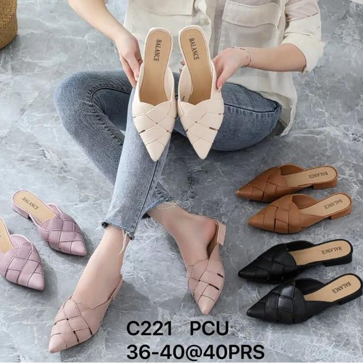 Paling Diminati.. Sepatu Sandal Bustong Jelly Shoes Lancip Wanita Anyam C221