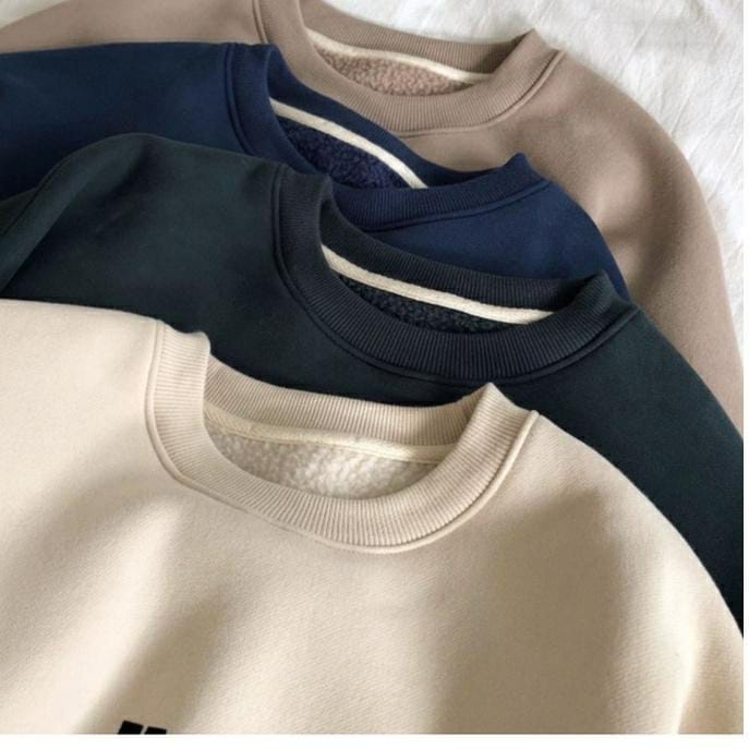 COD | June Sweater Outerwear Sweter Matt Fleece Tebal Premium l Juni Sweater Polos