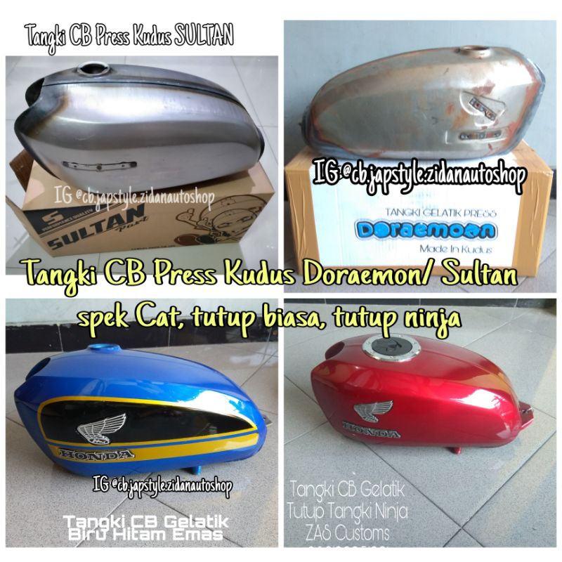 Tangki CB 100 press Kudus SULTAN atau DORAEMON Tengki CB Gelatik Spek dan warna Bisa Request