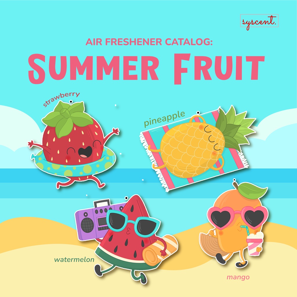 SYSCENT Parfum Mobil / Pengharum Ruangan Bentuk Buah Summer Fruit