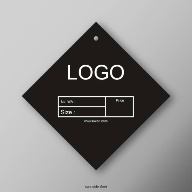 

Hangtag pakaian free design kertas ivory