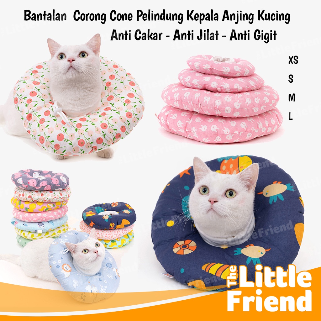 Bantalan Penutup Pelindung Kepala Anjing Kucing Ring Pet Collar Cone