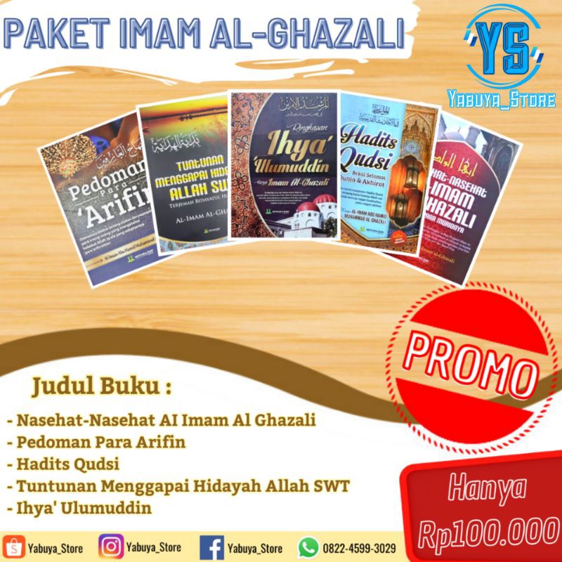Promo Paket Imam Al-Ghazali (Promo Terbatas) | Ihya Ulumuddin - Bidayatul Hidayah - Dll.