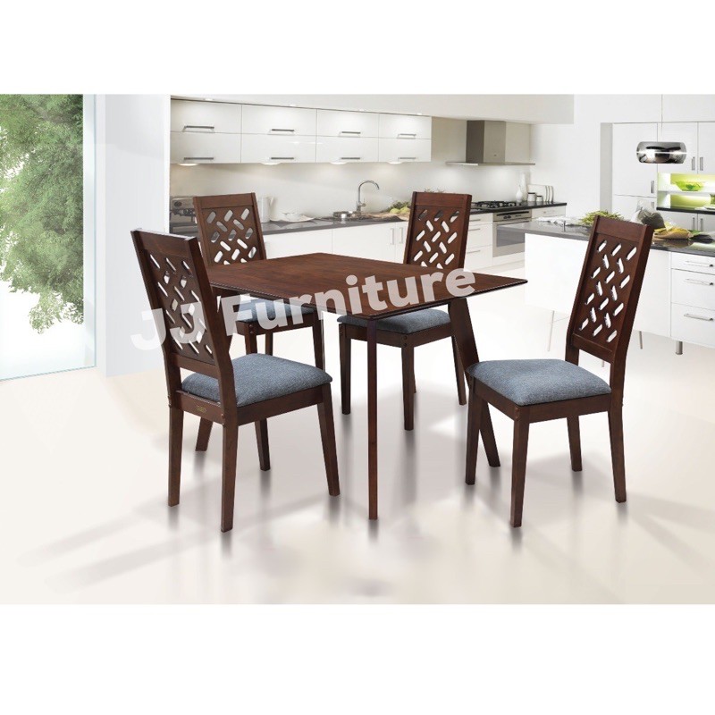 meja makan minimalis 6 kursi kayu