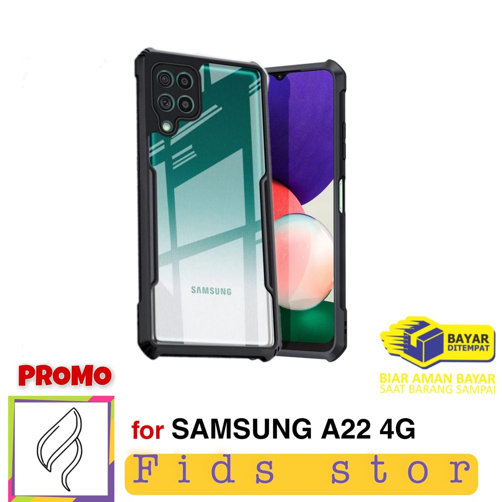 PROMO CASE SAMSUNG A22 4G SHOCKPROOF Casing Xundd Transparan Clear Pelindung HP Sampul Transparan