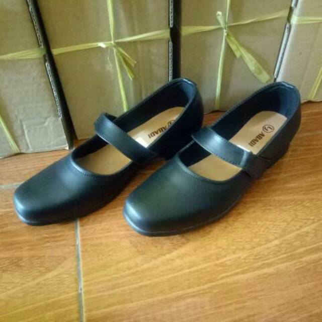 Sepatu selop paskibra hitam 01 original LJ ABADI