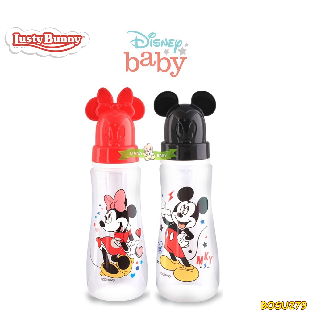 BOSU279 BOTOL SUSU LUSTY BUNNY DISNEY BABY WITH MM HOOD 250 ML DMM1021