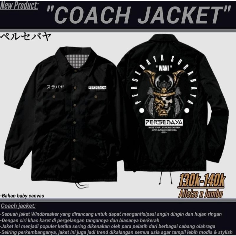 jaket coach pelatih persebaya bonek wani mania