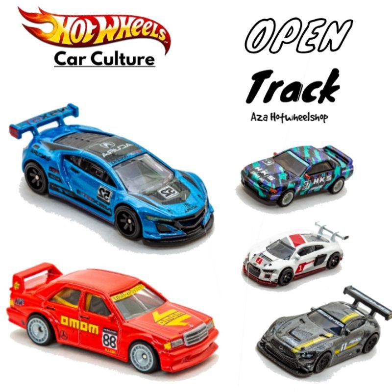 Hot Wheels Open Track SET HW Hotwheels Car Culture Mercy Amg Audi R8 Nissan Skyline Acura Mercedez