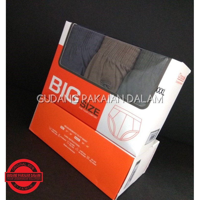  Crocodile  Celana  Dalam  Pria BIG SIZE CR 521 242BS Isi  3  