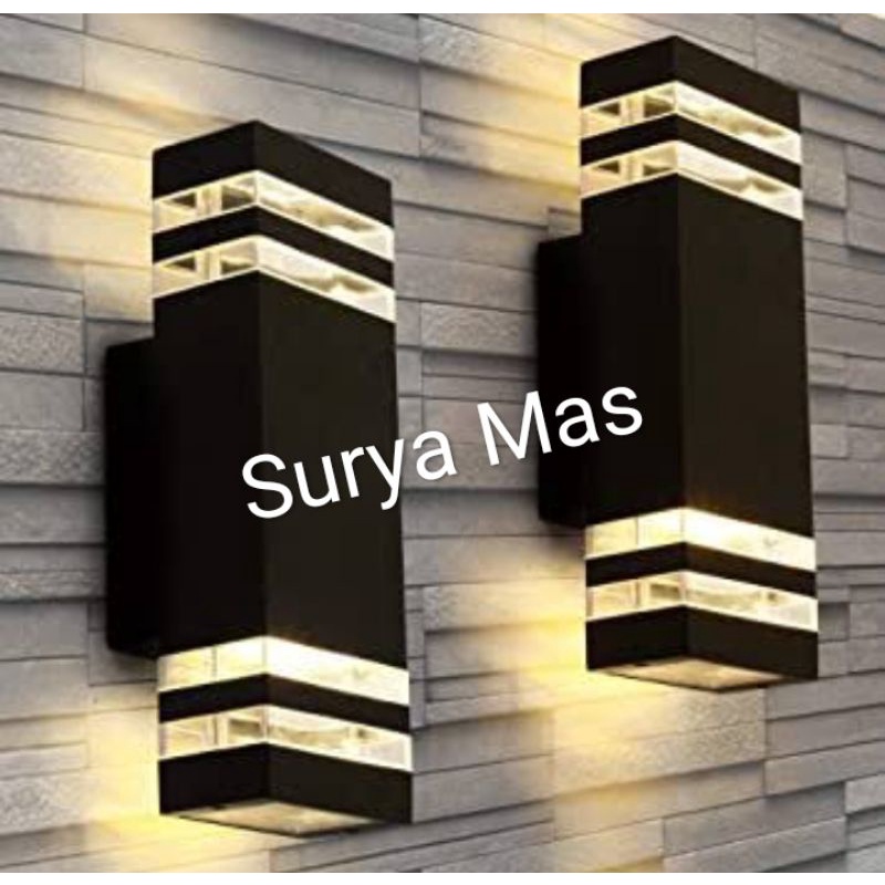 lampu dinding taman waterproof minimalis kotak pagar outdoor