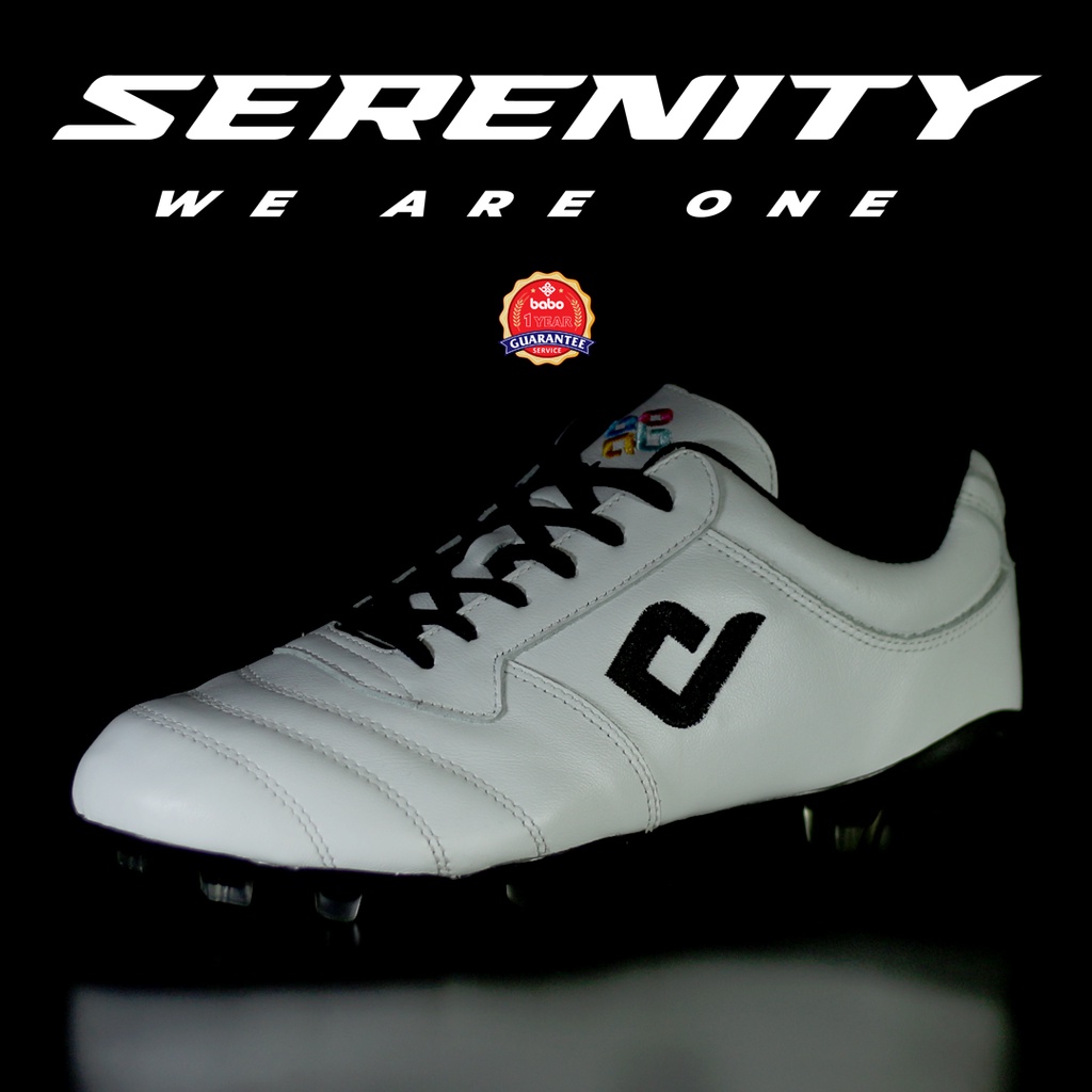 SPECIAL EDITION! Sepatu Bola Babo Serenity R1 White Original Brand Lokal Indonesia | Bergaransi 1 Tahun