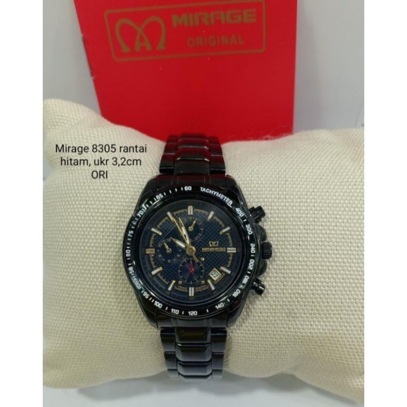 jam tangan pria;MIRAGE M8305BPH~ORIGINAL WATER RESISTANT~TGL~STAINLEES