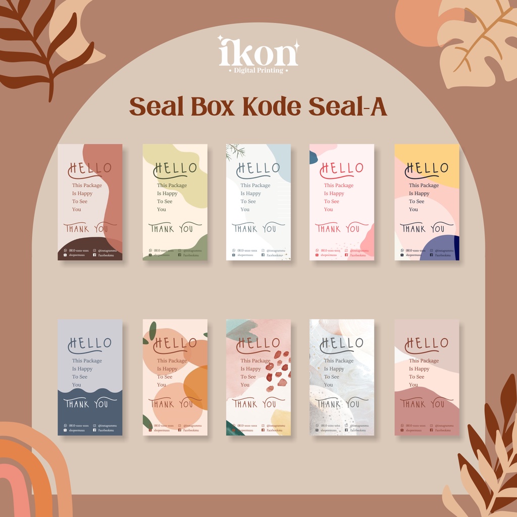 

SEAL STIKER SEGEL BOX, STICKER PACKAGING, LABEL, LOGO OLSHOP UKURAN 5CMx9CM KODE SEAL-A