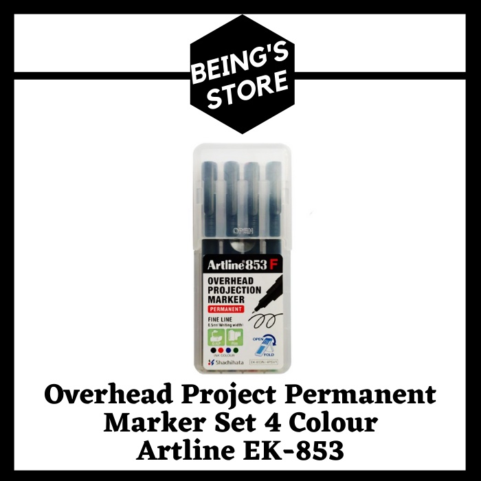 

SPIDOL PERMANENT OVERHEAD PROJECTION MARKER ARTLINE EK-853/4 SET