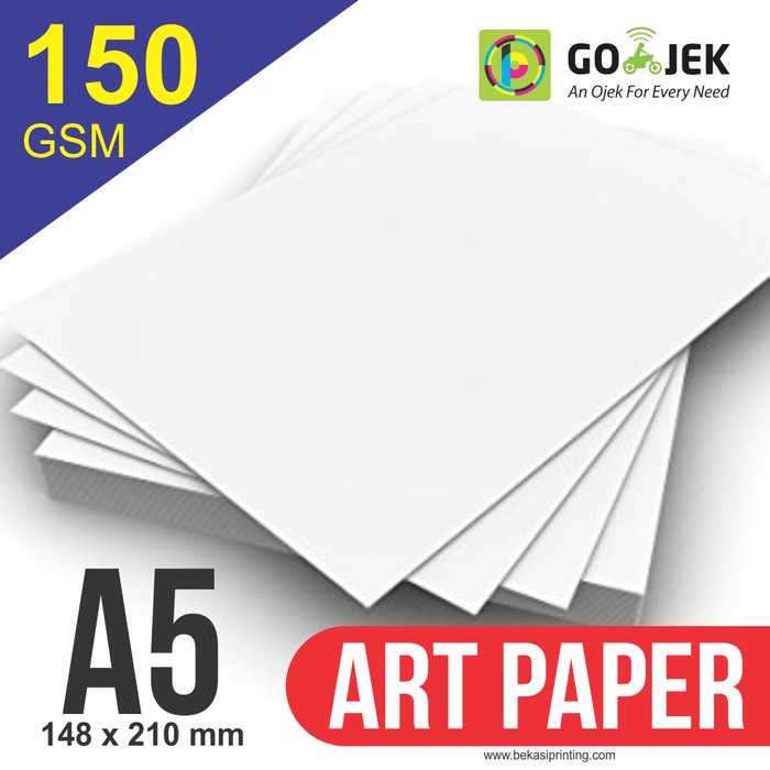 

Senikertas- Kertas Printer Art Paper 150 Gsm Ukuran A5 -Kertas-Seni.