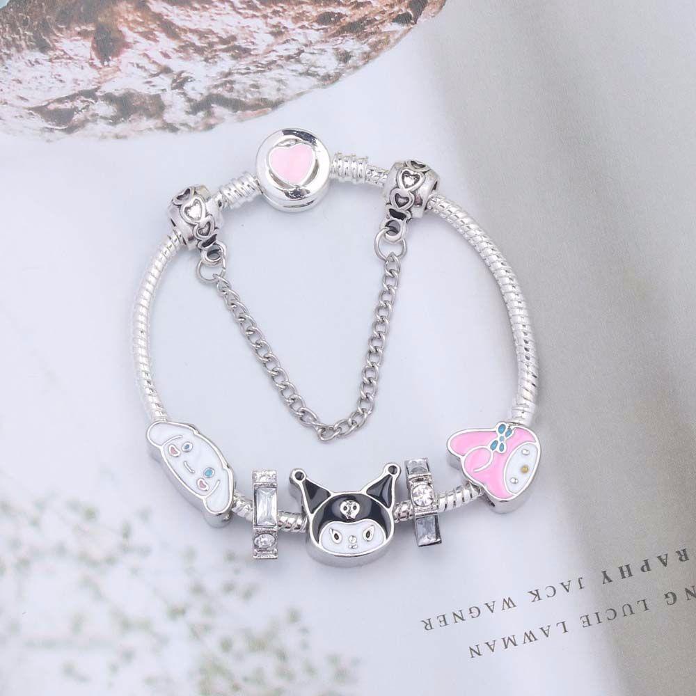 Gelang Rantai Manik Cinnamoroll Kuromi DIY Untuk Anak Perempuan