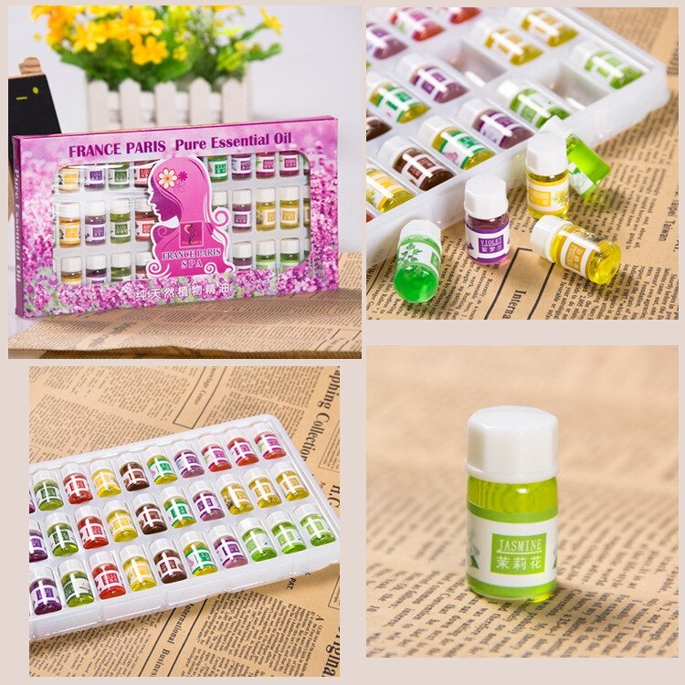 (MAINANKYU) Overview of OUBBGLVS Essential Oils Minyak Aromatherapy Diffusers Floral 3ml 36 PCS - OV01