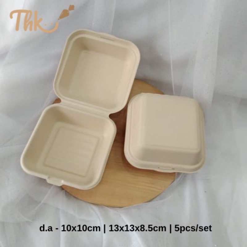 Korean Bento Cake Burger Hamburger Box Lunch Sugarcake