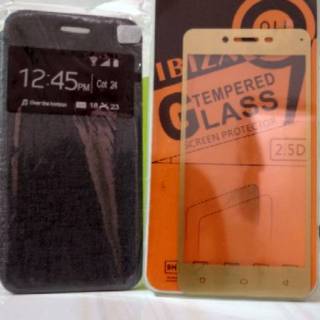 ANTI GORES / TEMPERED GLASS / CASE HP OPPO A37 / FLIP CASE