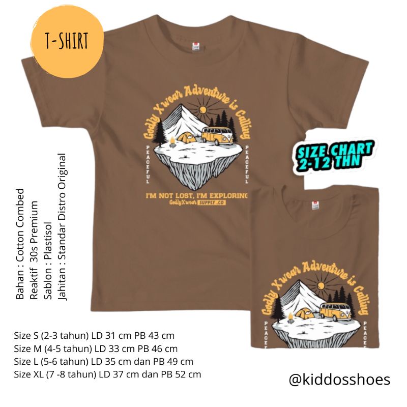 KAOS SURFING ANAK SABLON DEPAN COTTON COMBED 30S PREMIUM TIDAK PANAS