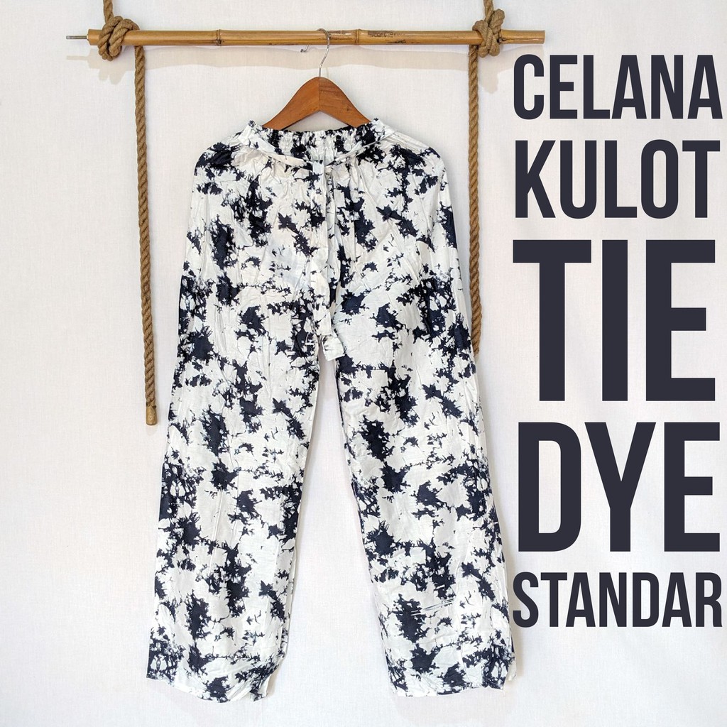 Celana Tidur Panjang Wanita Katun Rayon Celana Kulot Lilit Tie Dye Celana Santai Long Pants Tidur Ukuran Standar Etnik Shibori Rayon Santai Nyaman Wanita Laki laki Jumputan Ethnic