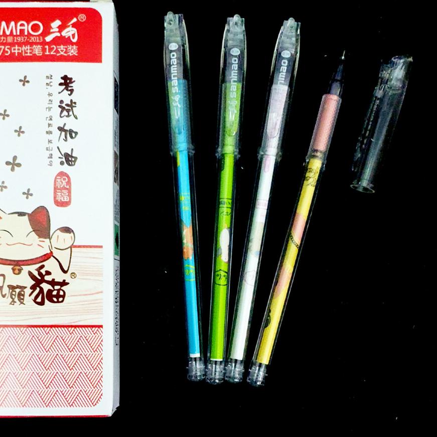 

☄️ SOS Pen Gel Fancy SANMAO (12 pcs) / Pulpen / Balpen