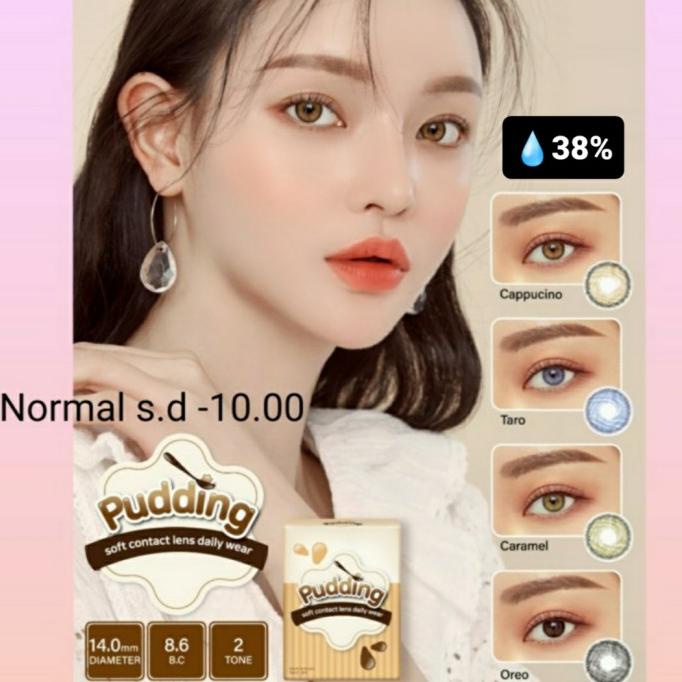 SOFTLENS PUDDING by EOS CAPPUCINO NORMAL MINUS S.D 10.00 Dia.14mm BRG BARU