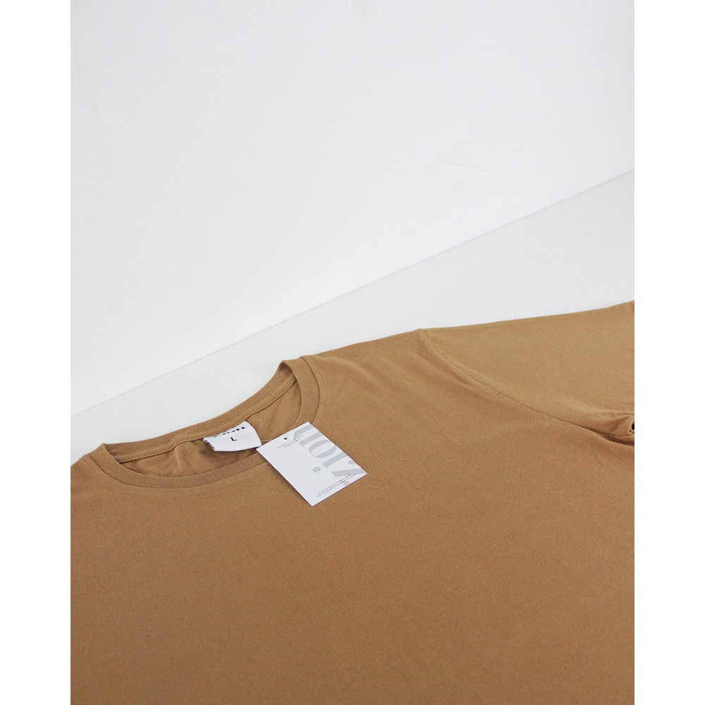 ZION Basic Kaos Polos Cotton Combed 24s - Almond Brown