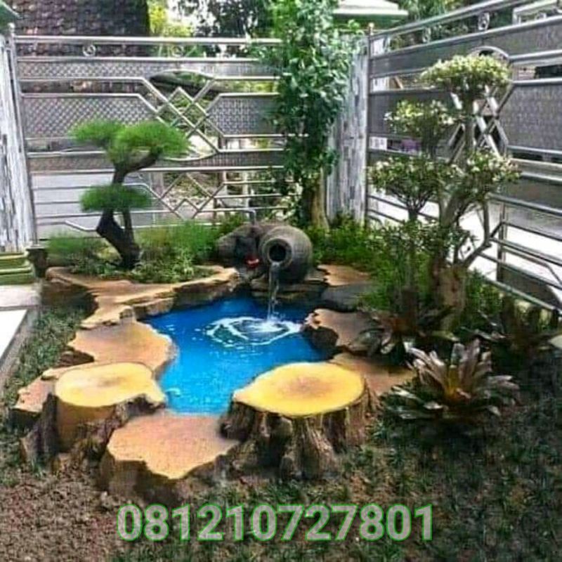 jasa pembuatan kolam relief tebing air terjun BORONGAN