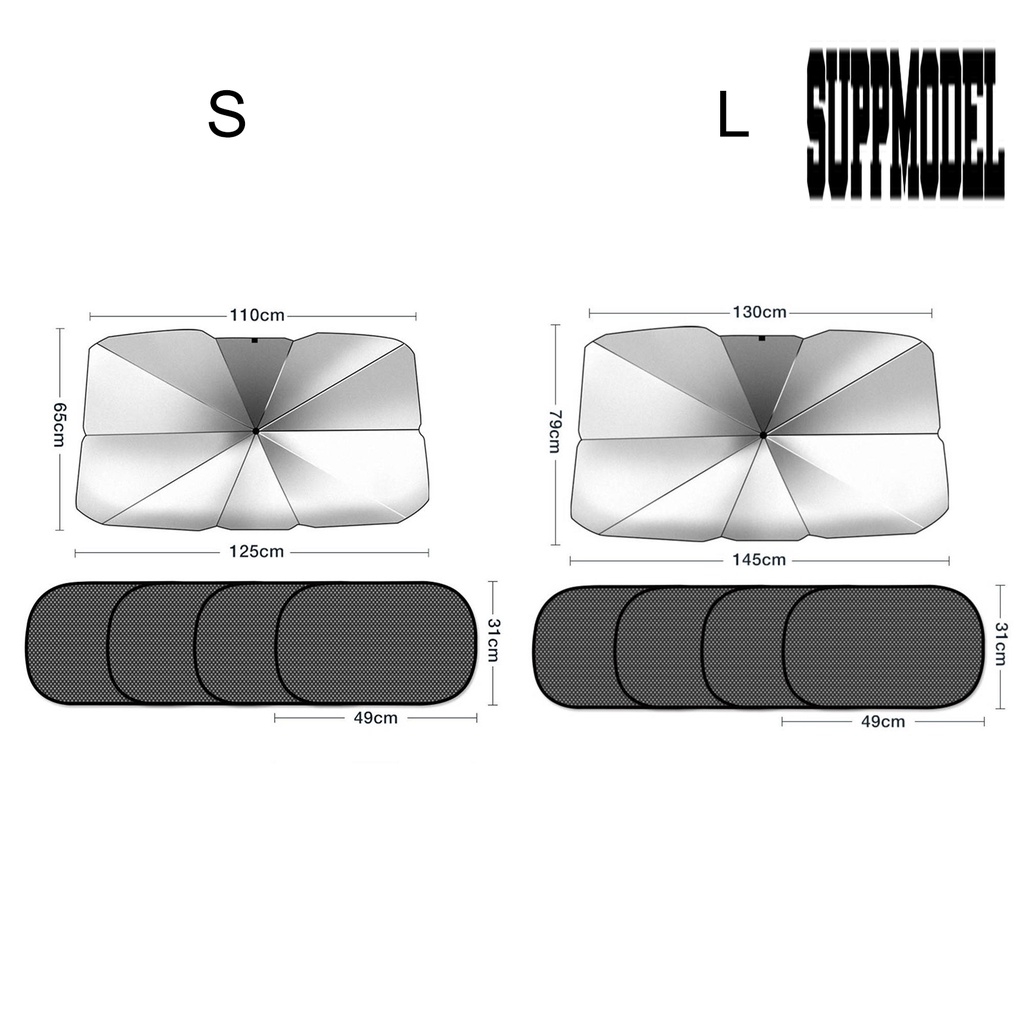 5pcs / Set Payung Pelindung Matahari Dapat Diperpanjang Untuk Mobil