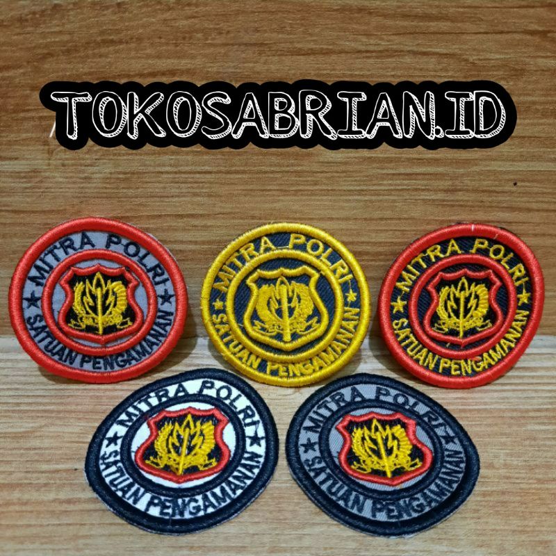 BORDIR TIMBUUL 3D LOGO MITRA POLRI SATPAM SECURITY TERBARU