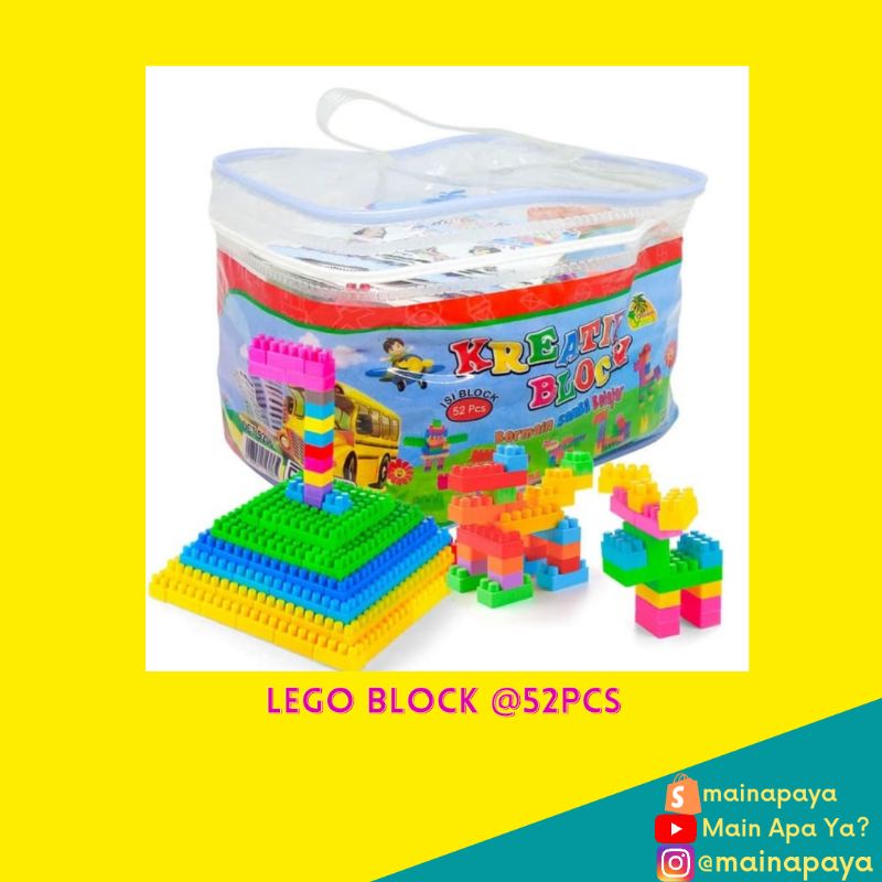 Lego Block Isi 52 pcs + Tas
