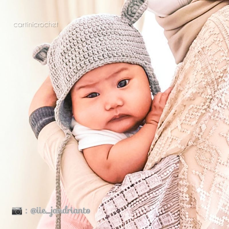 PREORDER - Baby Bear Earflap Hat || Crochet Hat || Hat for Baby, Toddler, and Kids