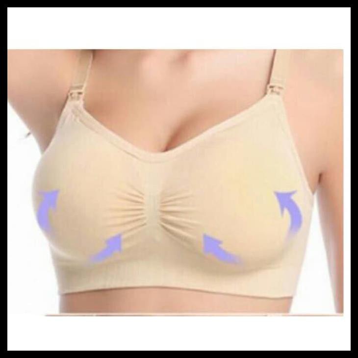 DPUH SEXY8 - BRA BH MENYUSUI NURSING SEAMLESS BRA IBU HAMIL PREMIUM MURAH - HITAM GX29