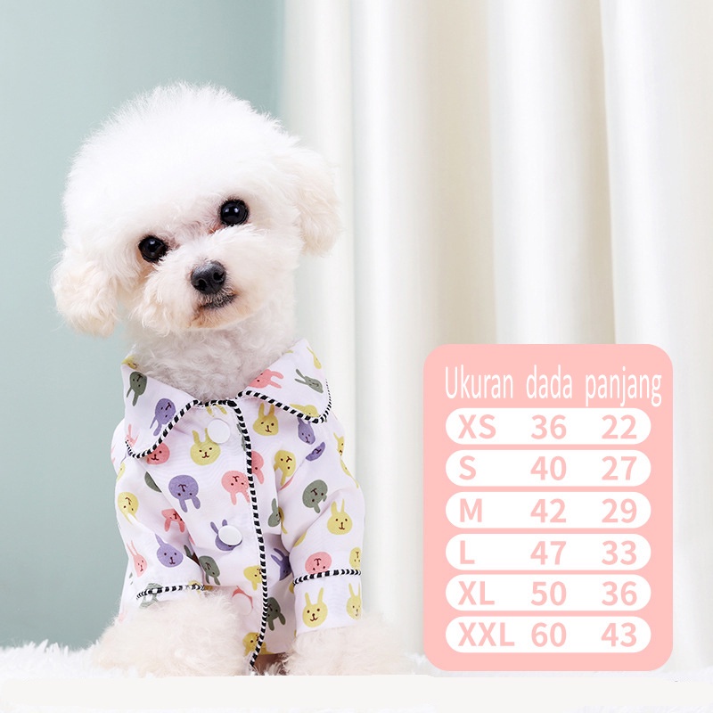 Pet Clothes Pajama Tidur Untuk Anjing dan Kucing