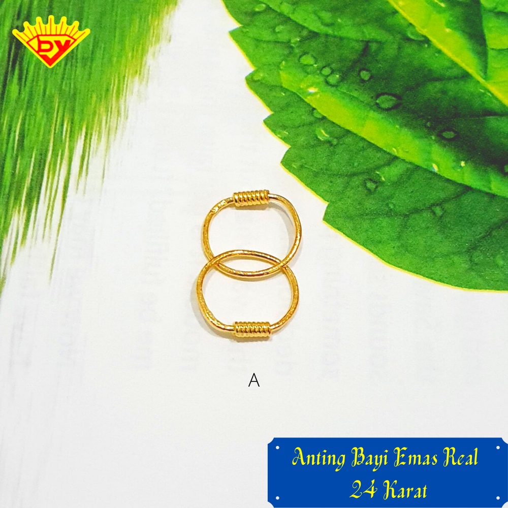 Anting Bayi Emas 24K Kadar 99.0%