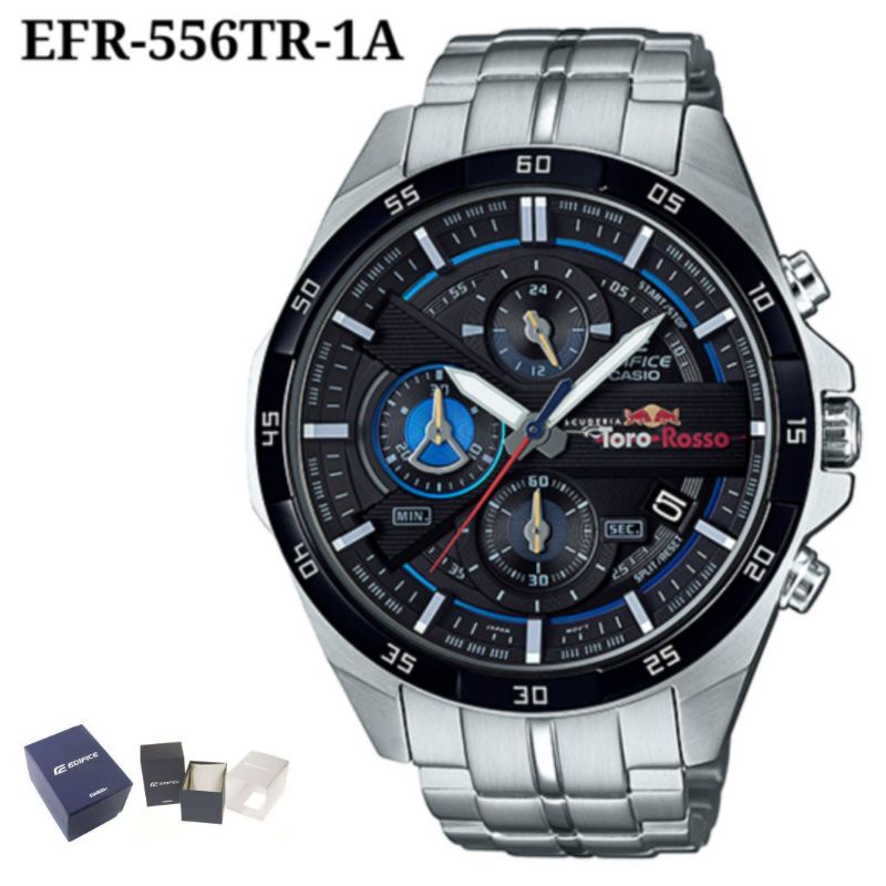 Casio Edifice Efr 556 Scuderia Toro Rosso Silver Black Dial