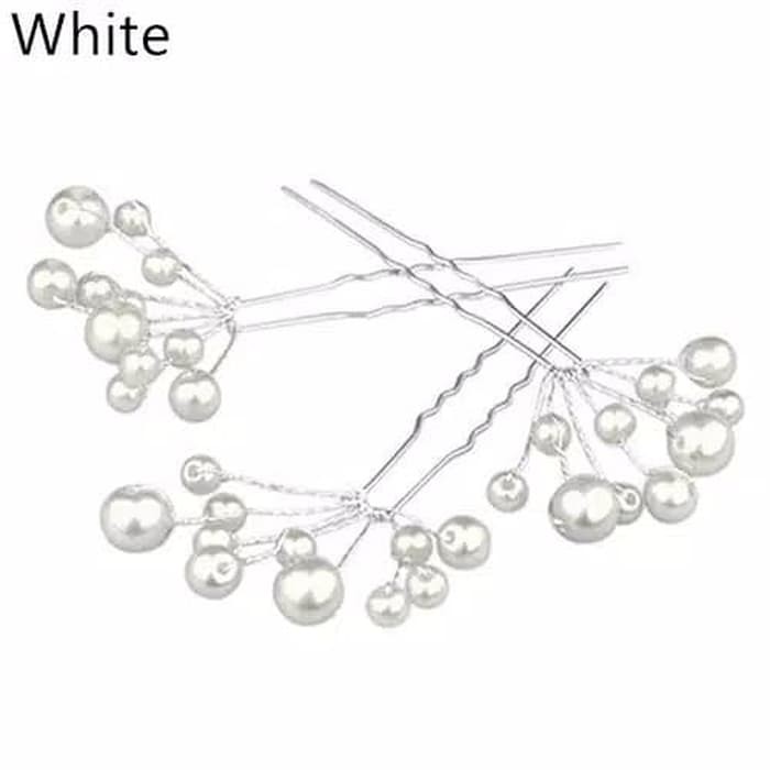 Jepit Rambut Wedding Bridal Bridesmaid Faux Pearls Hair Pins Headwear