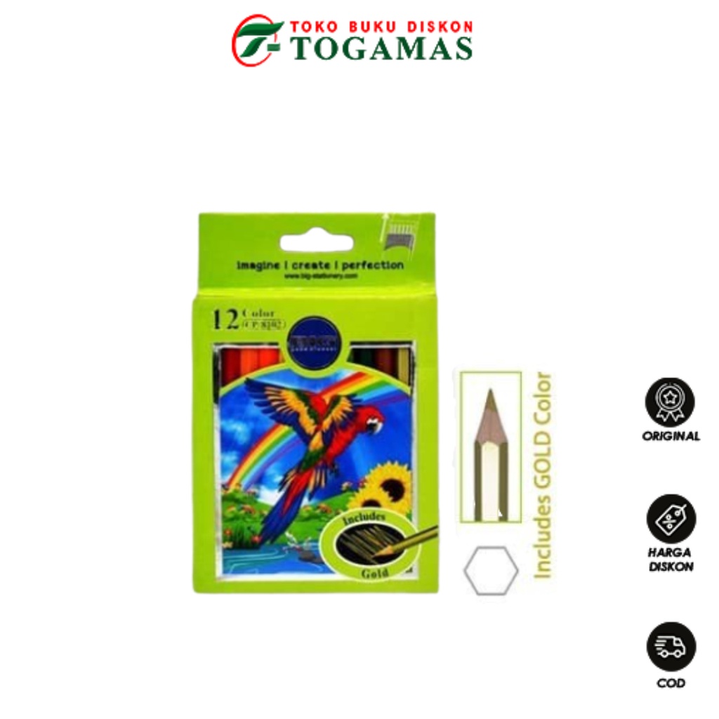 

READY STOCK !! PENSIL WARNA CP-8102 12 PENDEK BIG