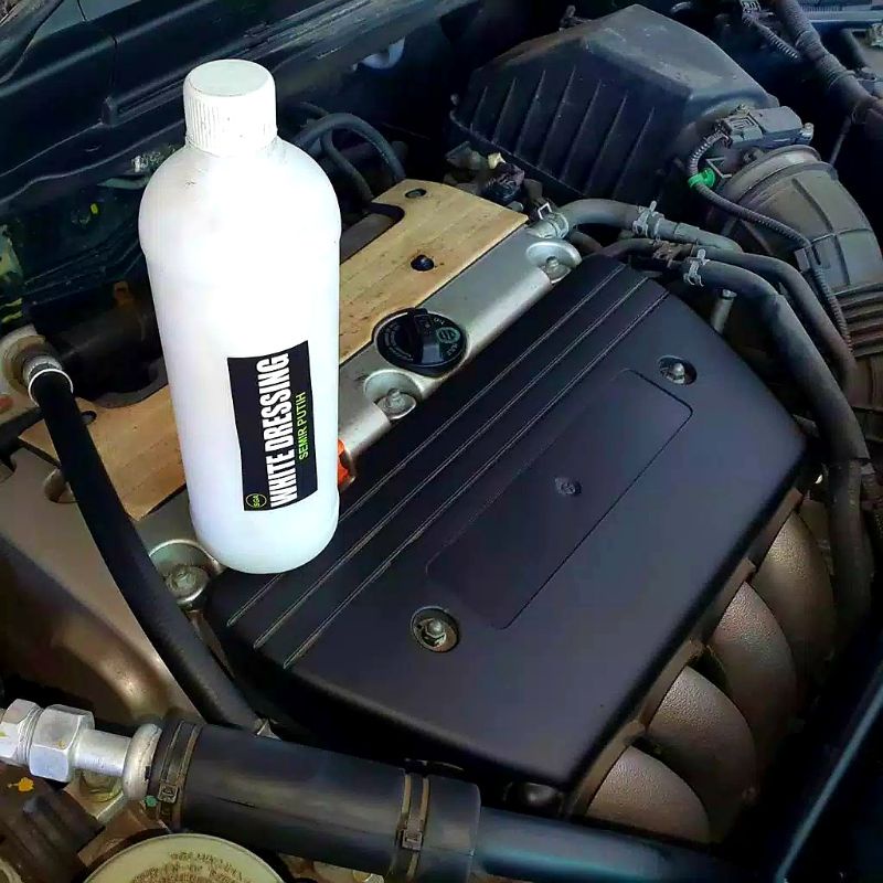WHITE DRESSING Semir Ban, Mesin, Dashboard interior Premium New Dressing Formula Wet Look 5 Liter