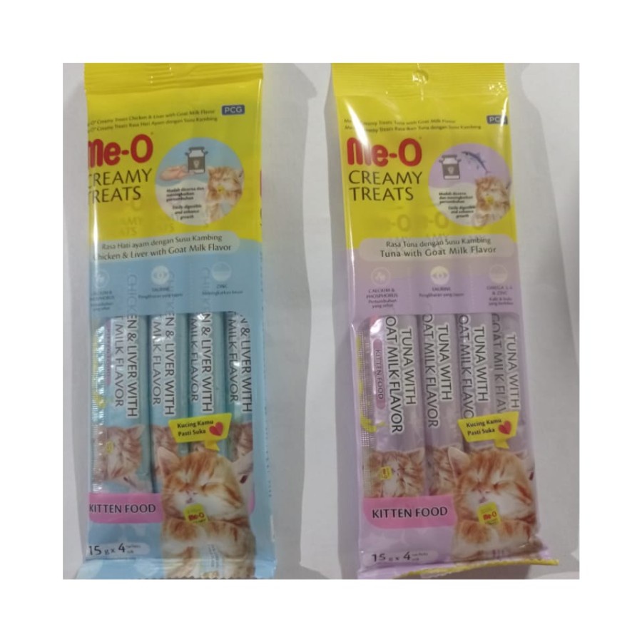 Meo creamy treats kitten meo me o me-o 60gr snack kucing kitten 60 gr