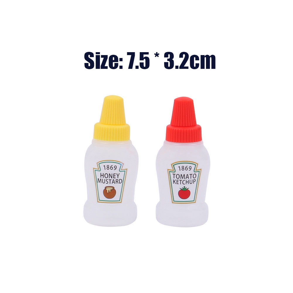 2pcs / set Botol Dispenser Madu / Saus Tomat / Kecap / Salad / Dressing Mini Portable 25ML Gaya Jepang