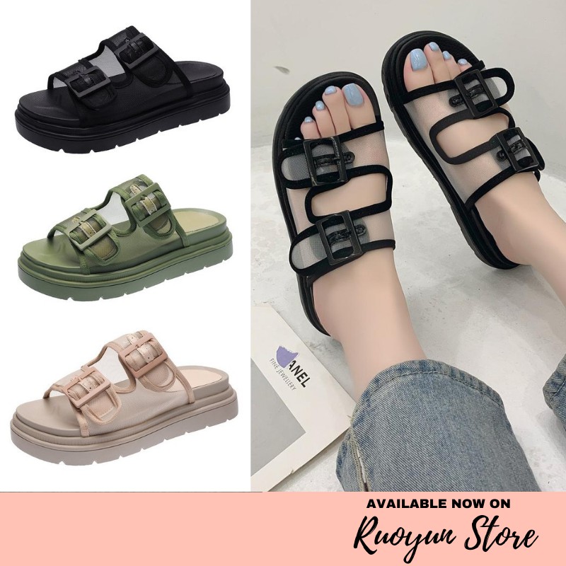 RYX - Rubber Moss Sandal Buckle Wanita Fashion Casual - Ori Import