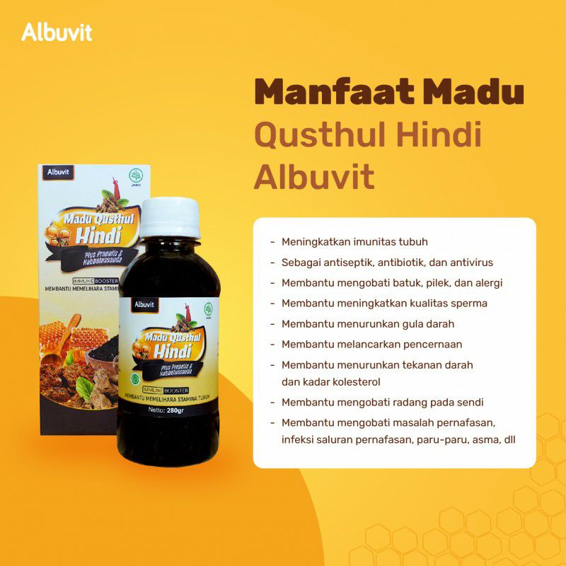 

Albuvit - Paket Madu Qusthul Hindi (Isi 2 botol)