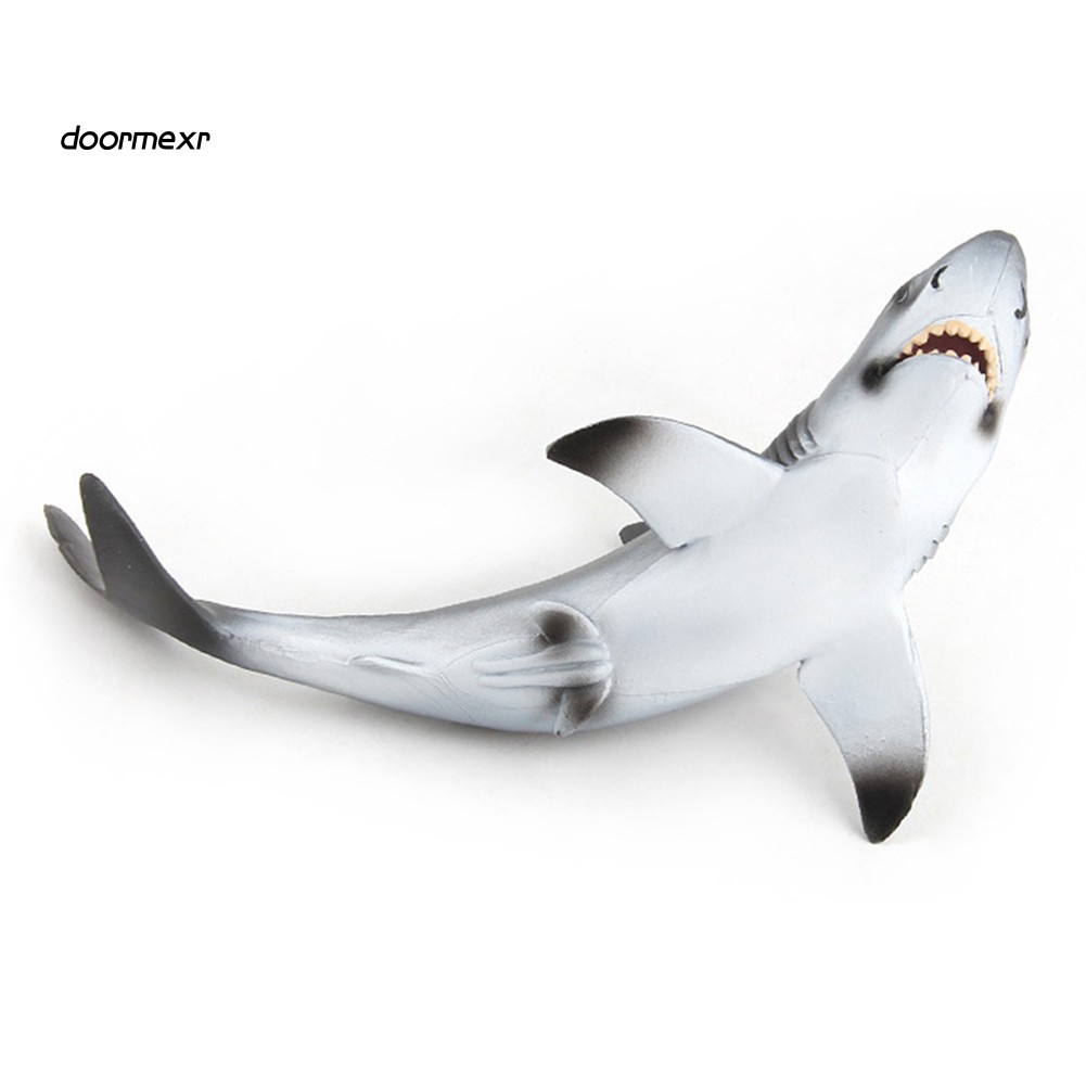 Boneka Pajangan Model Binatang Hiu Laut Bahan PVC Untuk Dekorasi Meja