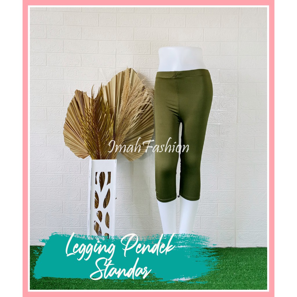 CELANA LEGGING PENDEK WANITA POLOS BAHAN SPANDEK LEGGING WANITA 3/4 XL-XXL BB 35-90kg