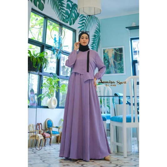 GAMIS PLISKET / ANNISA SYARI ORI BY ASM / DRESS MUSLIM PLISKET