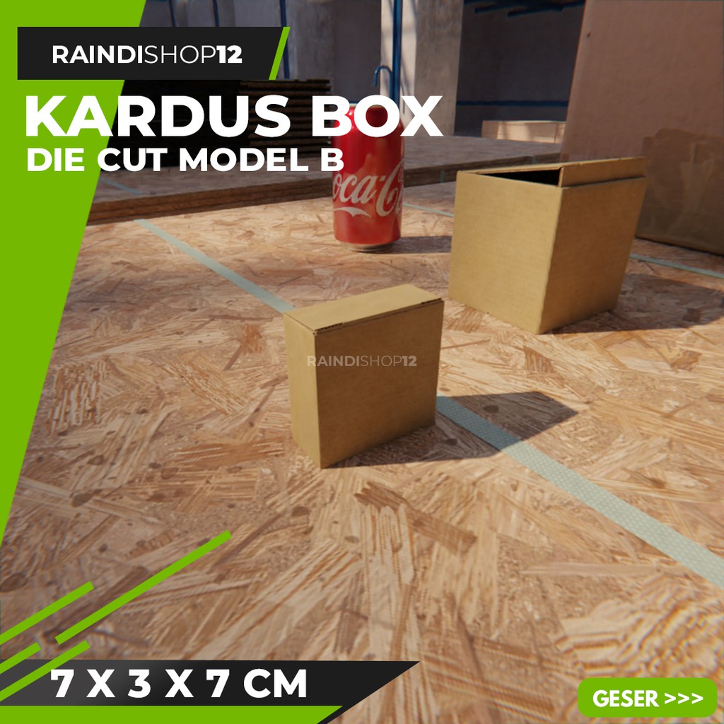 

(MIN 10 PCS) BOX 7 X 3 X 7 CM KARDUS DIE CUT KOTAK KARTON KEMASAN KADO B