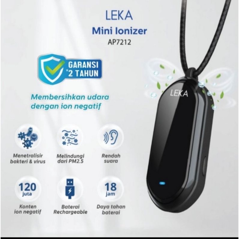 Leka AP7212 mini ionizer - portable ion negatif kalung air purifier